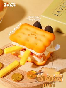 JIUJI | Túi Lưu Trữ Nhỏ Hình Bánh Quy Dễ Thương