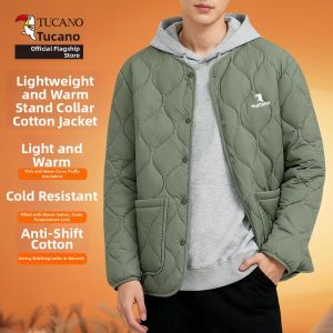 TUCANO | Warm Insulated Batshirt-collar Cotton Coat Green