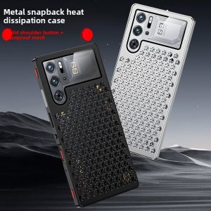 BOSKJUE | Aluminum Alloy Gaming Phone Case with Metal Snap and Dustproof Mesh RedMagic 9Pro