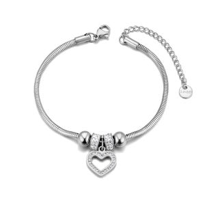 Lokaer Vòng Tay Thép Không Gỉ Mạ Vàng 18K Với Cây & Trái Tim Quyến Rũ Trang Sức Kim Cương Giả Không Thấm Nước Dành Cho Phụ Nữ Phong Cách Sống Thời Trang