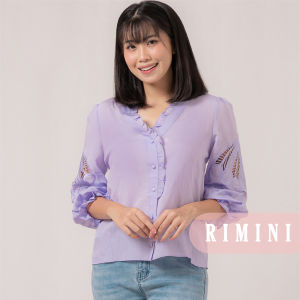 RIMINI - Atasan Wanita Blus Non Formal Lengan Panjang Jumbo - Varla Top 85557-1