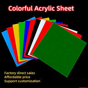 Coloured acrylic sheet custom DIY plastic craft materials plexiglass processing black orange yellow blue red white cutting