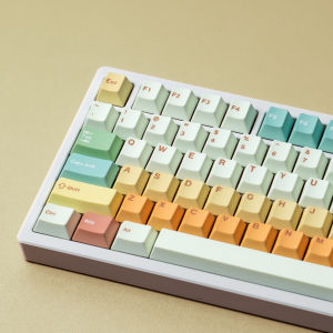 PBT Cherry Keycaps Candy House German Spanish French Korean Russian Keycap Dye Sub For Mechanical Keyboard Gaming RS6 V75X