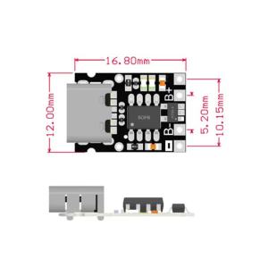 TP4057 1A Li-ion Charger Module Charging Board Protection Type-C 4.2V 4.35V Selectable for 18650 3.7V Li-ion LiPo Parallel DIY