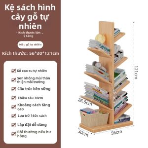 ZHUOHE | Giá Sách Gỗ Hình Cây