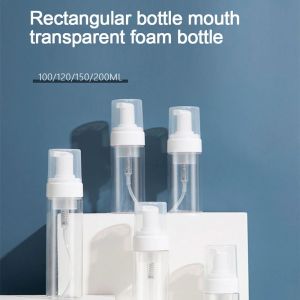 Facial Cleanser Foam Bottle With Brush Press-Type Mousse Foaming Device For Hand Skin Care Cleaning Brush Included Bottle Foaming Device