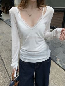 YUANYA | Áo Thun Chống Nắng V-neck Mỏng Rộng Pure Desire