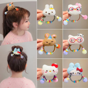 Girls Hair Ties Cartoon Hair Bands Non-Damaging Colorful Childrens Hair Accessories Little Girls Hair Bands Elastic Hair Bands