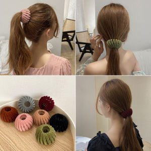 Ditoo Original Disk Hair Bird Nest Bun Maker Friends Ponytail Buckle Velvet Hair Claw Women Hair Clips Meatball Head Fashion Hair Fixed Gifts Hair Accessories