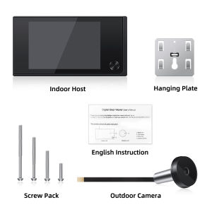 Wsdcam | 120 Degree Video Doorbell 3.5 Inch Peephole Viewer Home Digital Security Cat Eye Camera Outdoor Monitor