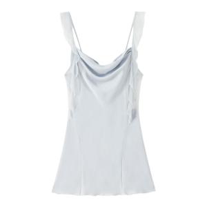 BE | Silk Halter Neck Slip Dress With Padding