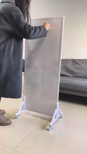 120-50CM Metal Pegboard Display Rack for Store Organizer Pegboard with Stand