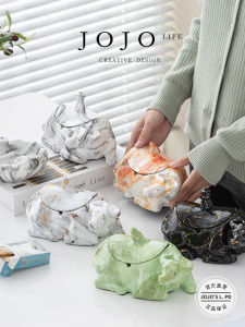 Creative Animal Ashtray with Lid Dustproof Home Decorative Ceramic Ashtray Simple Modern Style from China by JOJOS LIFE PD