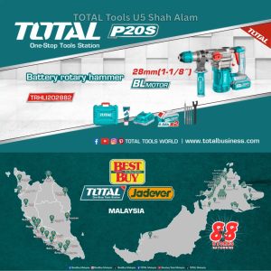 TOTAL Tools BL motor 20V Cordless Rotary Hammer & Drill w/ Battery 2Pcs* 4.0Ah - TRHLI202882