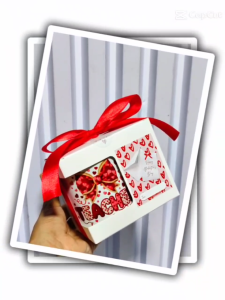 Coffee Mug Valentines Day edition completed with box ribbon and gift tag for TEACHERS MOTHER FRIEND or SPECIAL SOMEONE
