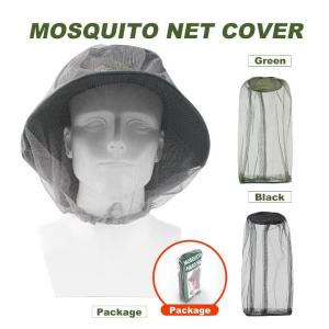 2PCS Anti Mosquito Mesh Mask Adjustable Fishing Camping Mesh Mask Durable Lightweight Head Cover Outdoor Face Protectors