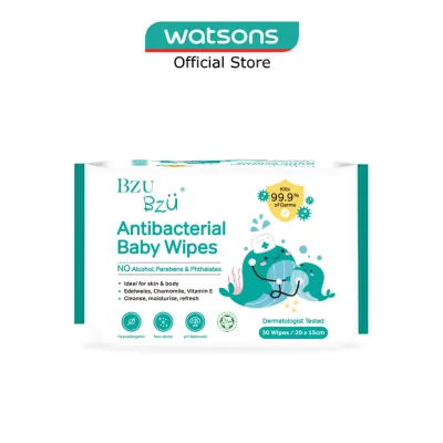 BZU BZU Antibacterial Baby Wipes (No Alcohol & Parabens & Phthalates) 30s