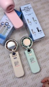 【พร้อมส่งจากไทย】พัดลมมือถือ พัดลมเทอร์โบ Turbo fan พัดลมพกพา mini fan จอแสดงผล LED ปรับความเร็วได้ พับได้+ลมแรง 100ระดับ