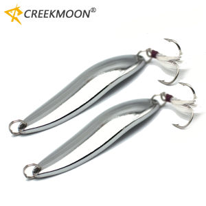 10pcs Metal Spoons Fishing Lures 5g-21g Jig Spoon Winter Spinners For Deep Water Octopus Jigging Hard Ice Bait Bass Treble Hook