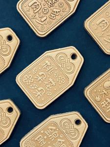 Handmade Deer Pendant Original Color Vegetable Tanned Top Layer Cowhide Jewelry Accessory Bag Charm DIY Brand from China