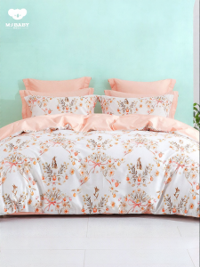 M·J BABY | Bộ Đồ Chăn Ga Gối Bốn Mảnh Cho Bé Gái 100% Cotton