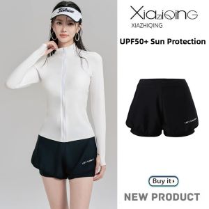 XIAZHIQING | UV Protection Swimwear Women Quick Drying Long Sleeve Long Pants