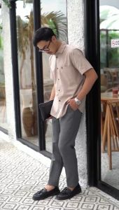 ALARY - Celana Bahan Formal Pria Fumio