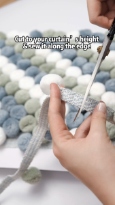 Ins.Fabric Curtain Trim Pom-pom Fringe 1M Fringing Edging Sewing Crafts accessories