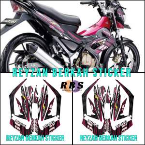 STIKER STRIPING LIS LES BODY SUZUKI SATRIA FU 2012 2013 HITAM PINK