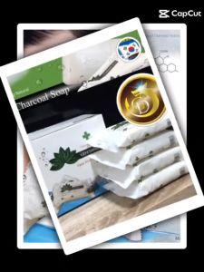 สบู่ชาร์โคล  (ชุด 4ก้อน) สบู่ชาโคล สบู่เกาหลี สบู่ถ่าน