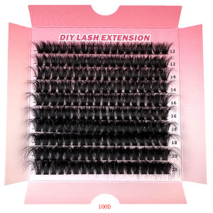 60D-200D 8D Fluffy DIY Cluster Eyelashes 8-20mm Mixed Eyelash Extension 0.07mm Russian D Curl sLash Clusters Eyelash Clusters