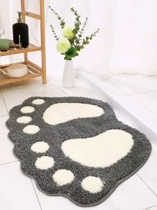 [In Stock] Anti Slip Bath Mat Super Soft Fluffy Flocking Carpet Absorbent Anti Slip Floor Mat for Bathroom Toilet Kitchen Home Decor Rugs 防滑浴垫地毯