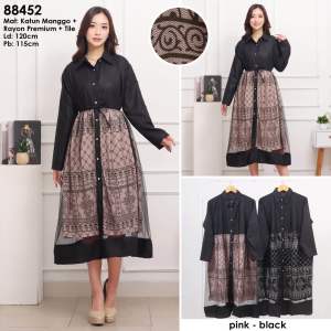 Fashion Korean Style Midi Dress Hijab friendly Busui Friendly