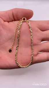 Lắc tay bi titan không gỉ 2 li Vòng tay bi titan không phai không rỉ màu 18k trangsucmoiluatuoi.RIN