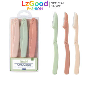 LzGood Dermaplaning Tool - Face Razors for Women | Eyebrow Razor & Face Shaver for Women | Facial Hair Removal for Women | Dermaplane Razor for Women Face 3 pc