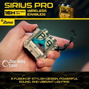 Gravastar SIRIUS PRO Wireless Bluetooth VER 5.2 True Wireless Stereo 16H Battery Life IPX5 Water-Resistant 3D Surround