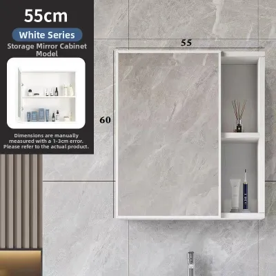 DANBIYIN | Scandinavian Style Space Aluminum Bathroom Cabinet Storage Mirror