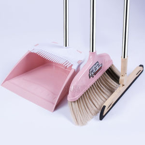 Thickened Broom And Dustpan Set Soft Bristle Hair-Free Single Broom Home Use Water Scraper Non-Stick Household Cleaning Tools