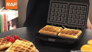 RAF Mesin Waffle Waffle Toaster 2 Lapisan - pembuat waffle pancake paninis pizza dan martabak anti lengket  | Garansi 1 Tahun