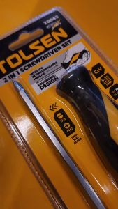 Tolsen 2 in 1 Interchangable Screwdriver Set (Philip & Flat) 20042 TPR Handle