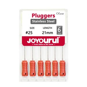 6Pcs Dental Pluggers Root Cannal Endo File Hand Use 15#-40# Endodontic Instrument 25mm/21mm Dentistry Drills Odontologia