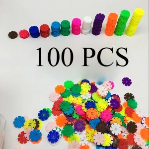 Childrens early education insert bag Snowflake building block set childrens educational building blocks childrens DIY toys