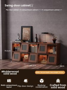 DONGMU | Freely Combinable Solid Wood Bookcase Vintage Style
