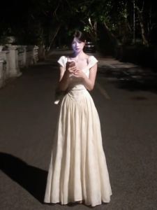 CHANGTONG | Waist-Shaping Slim Dress Resort Style Summer Wear