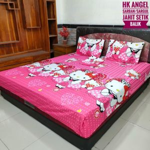 SPREI RUMBAI MOTIF KEKINIAN NO 1 (180 x 200) BAHAN KATUN PREMIUM LEMBUT