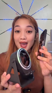 Top Selling SMART MAGNETIC INDUCTION SPEACKER (Dual Mode) | 3500mAh lithium battery | Speacker Phone Stand Powerbank RGB Ambient Light For IOS & Andriod | Magnetic Sensor Connection | HI-FI Stereo Sound Quality | 9D Surround Sound Desktop Subwoofer