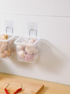 🔥 Imakara Garlic / Ginger Wall Container / Food Container with divider 🔥 Self Adhessive Tape