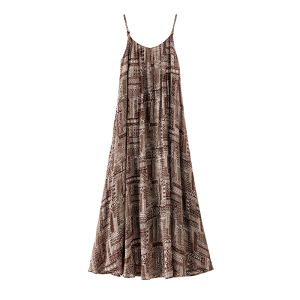 BANANA CICI | Đầm Maxi A-line Boho Halter 100% Ramie