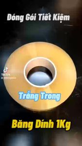 Băng dính 1 kg đóng hàng trong suốt nhiều màu siêu dính lõi mỏng 3mm