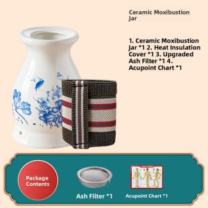 Portable Electric Moxibustion Cup for Home Use Seniors Health Care Beauty Salon Acupoint Massage Therapy Warm Heat Treatment